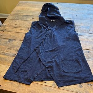 Talbots Dark Blue Hooded Vest